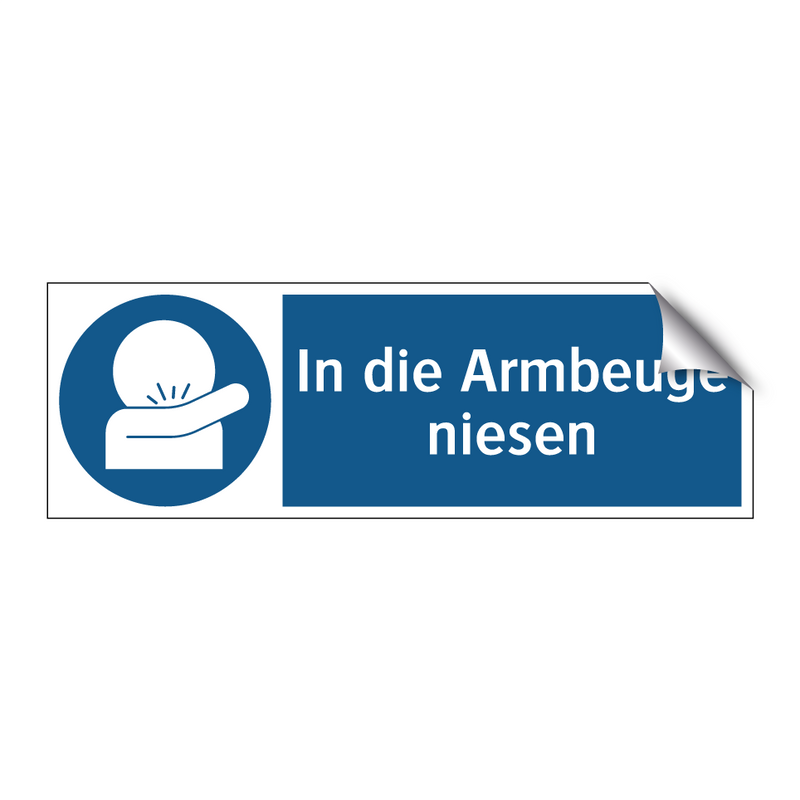 In die Armbeuge niesen