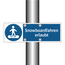Snowboardfahren erlaubt