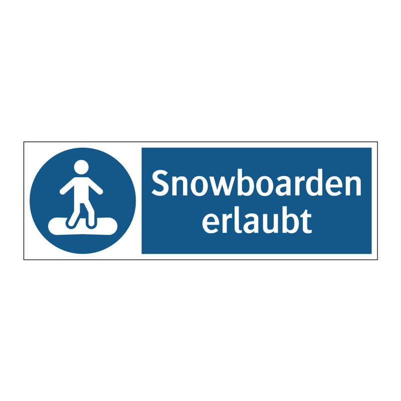 Snowboarden erlaubt