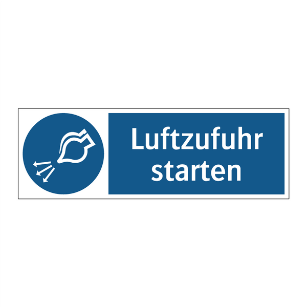 Luftzufuhr starten