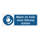 Motor im Falle einer Störung starten