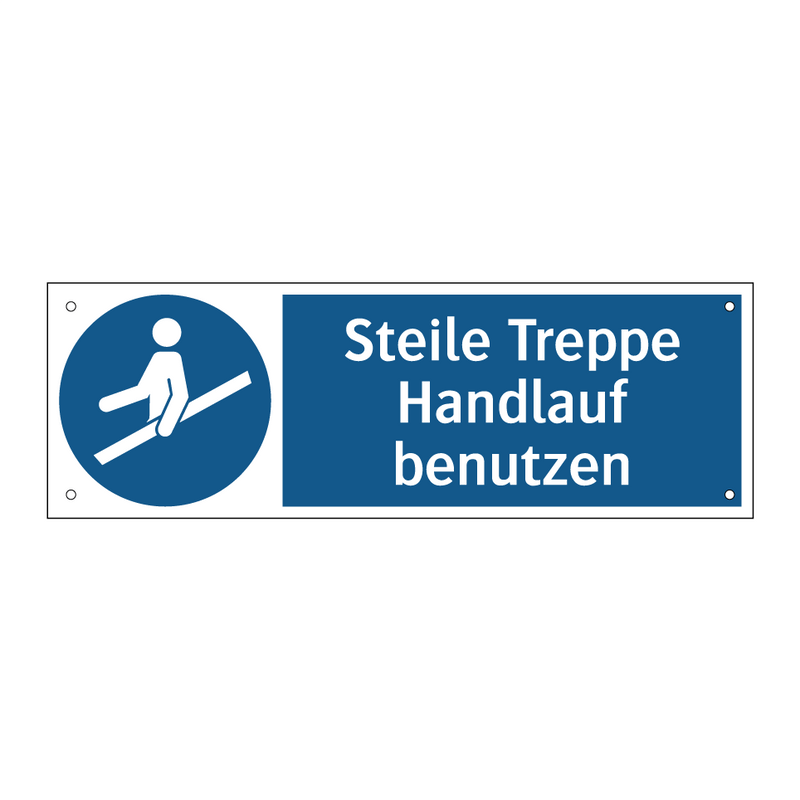 Steile Treppe Handlauf benutzen