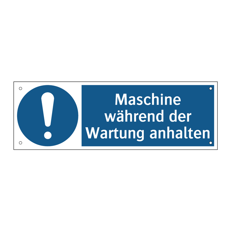 Maschine während der Wartung anhalten
