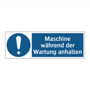 Maschine während der Wartung anhalten