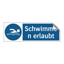 Schwimmen erlaubt