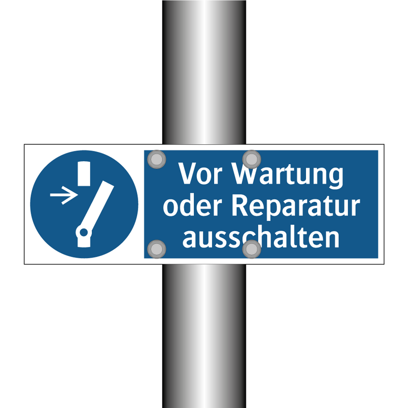 Vor Wartung oder Reparatur ausschalten