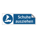 Schuhe ausziehen
