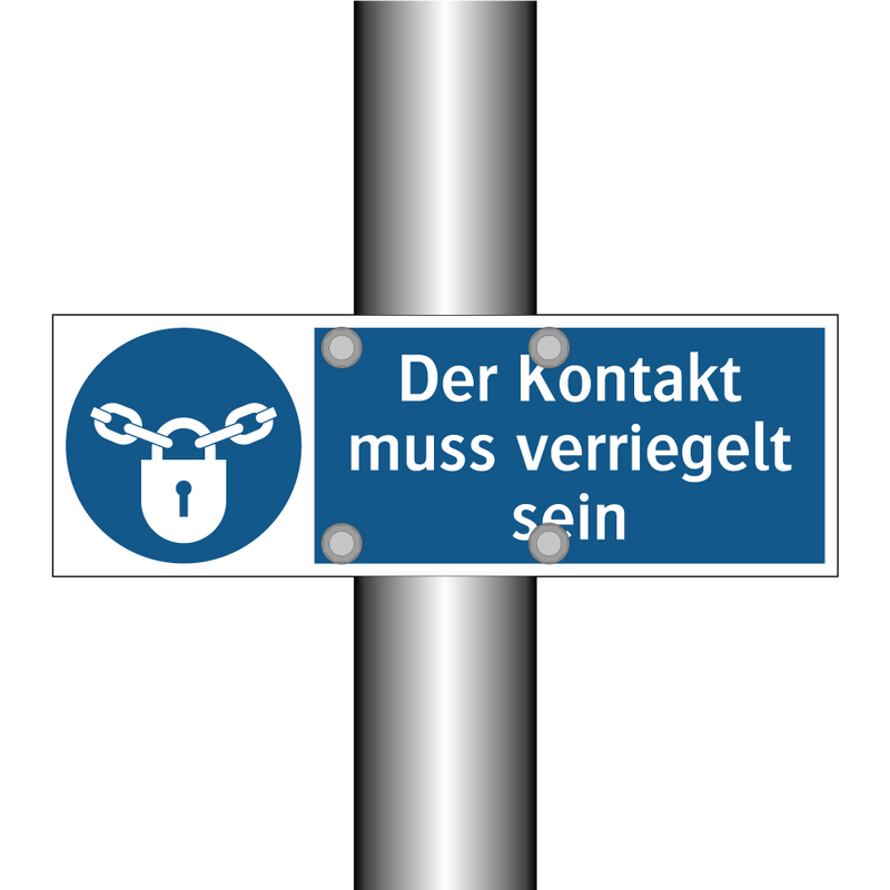 Der Kontakt muss verriegelt sein