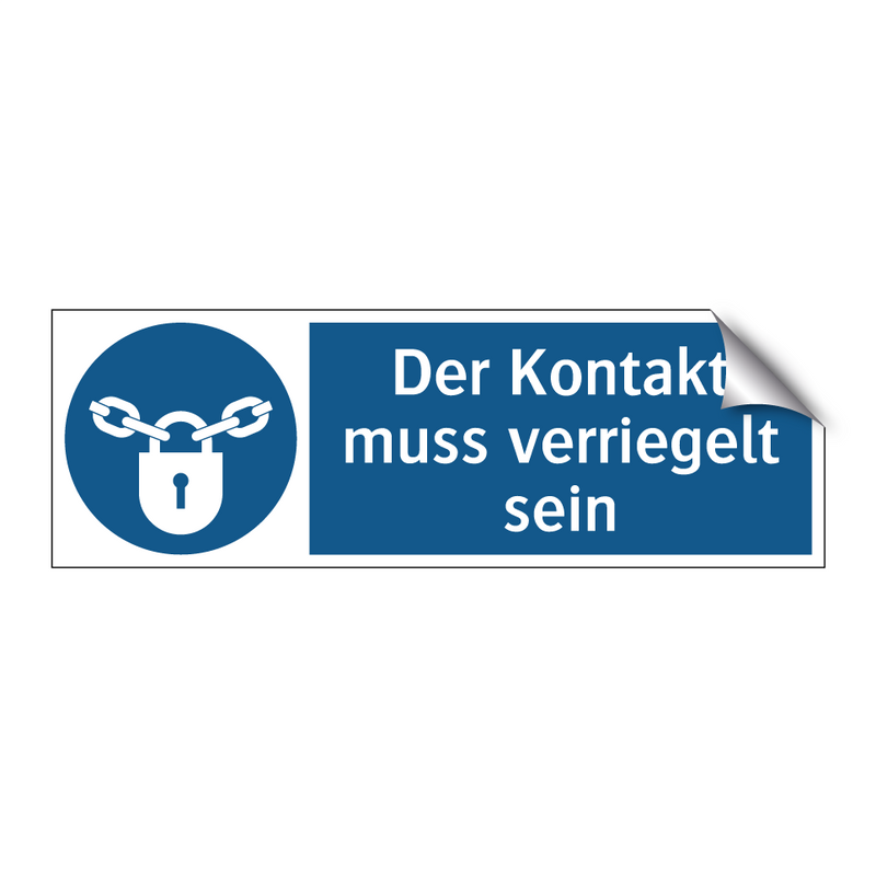 Der Kontakt muss verriegelt sein