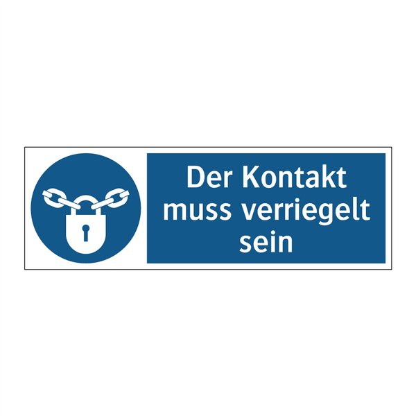 Der Kontakt muss verriegelt sein