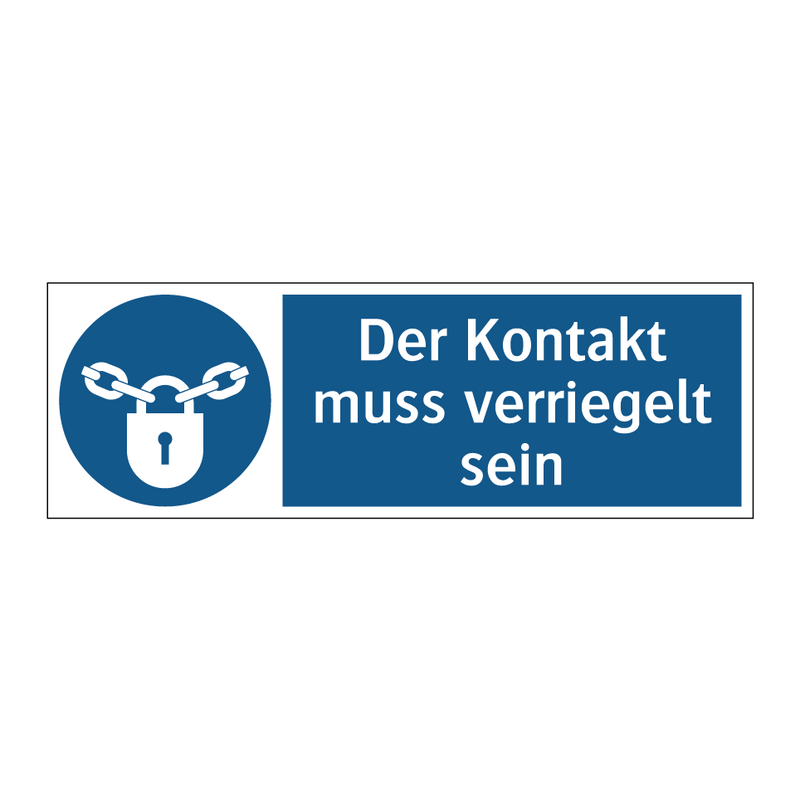 Der Kontakt muss verriegelt sein
