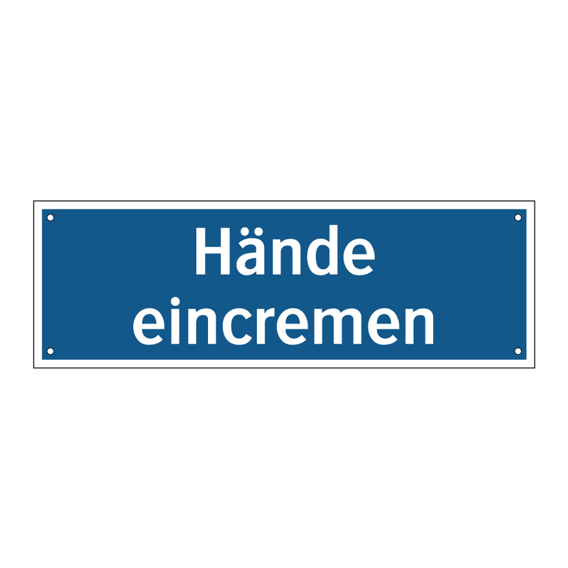 Hände eincremen