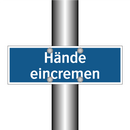 Hände eincremen