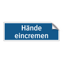 Hände eincremen