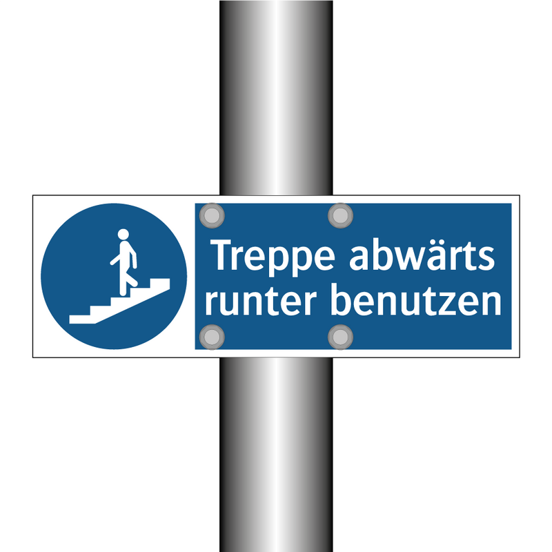 Treppe abwärts runter benutzen