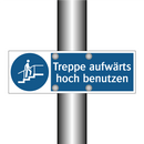 Treppe aufwärts hoch benutzen