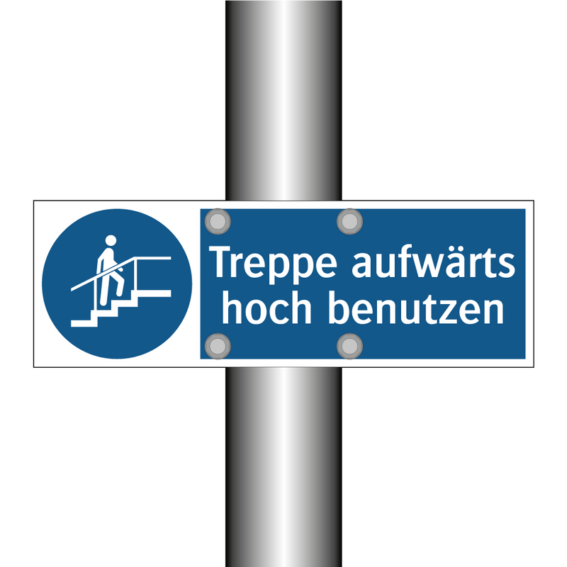 Treppe aufwärts hoch benutzen