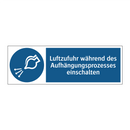 Luftzufuhr während des Aufhängungsprozesses einschalten