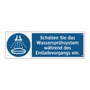 Schalten Sie das Wassersprühsystem während des Entladevorgangs ein.
