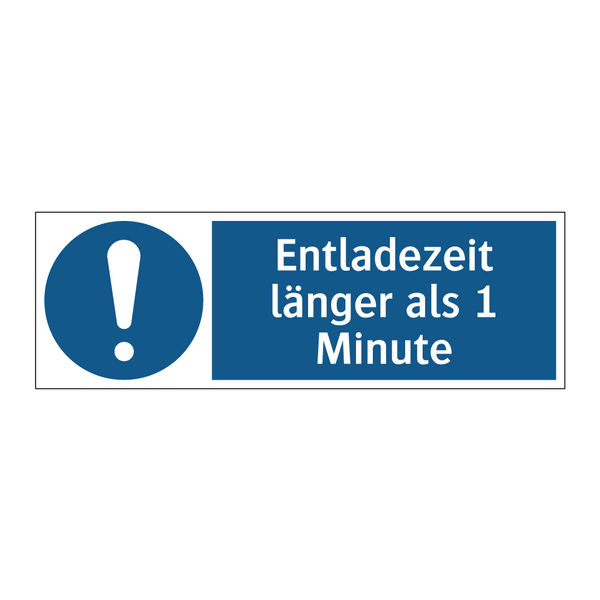 Entladezeit länger als 1 Minute