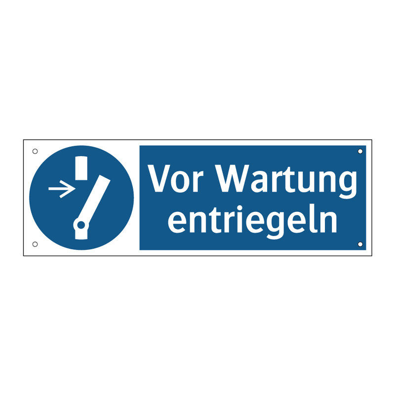 Vor Wartung entriegeln