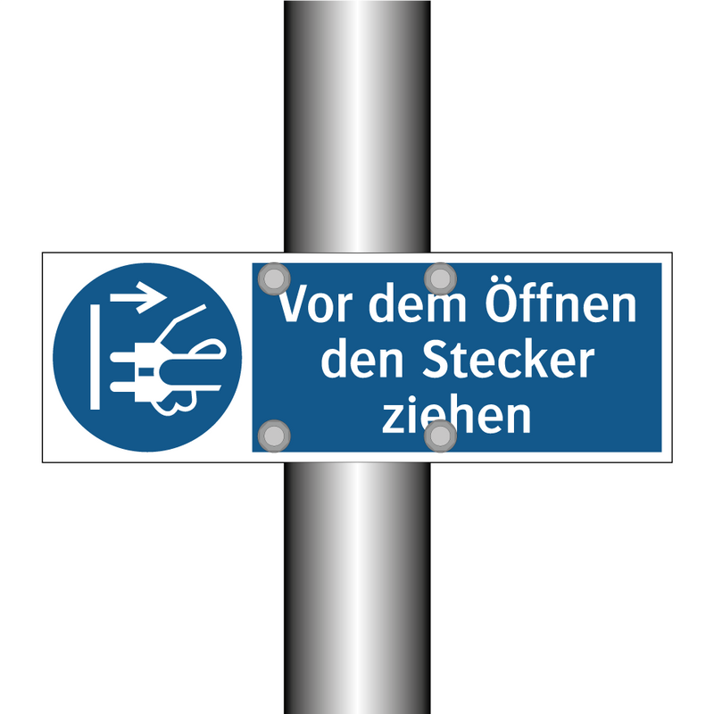 Vor dem Öffnen den Stecker ziehen