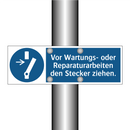 Vor Wartungs- oder Reparaturarbeiten den Stecker ziehen.