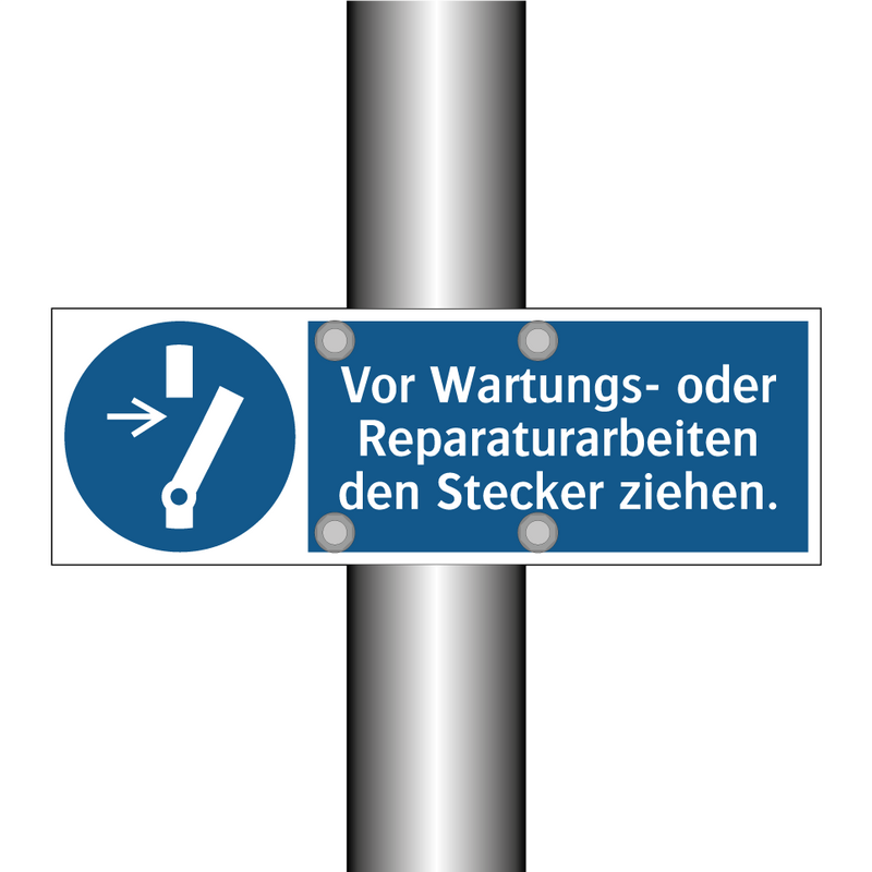 Vor Wartungs- oder Reparaturarbeiten den Stecker ziehen.