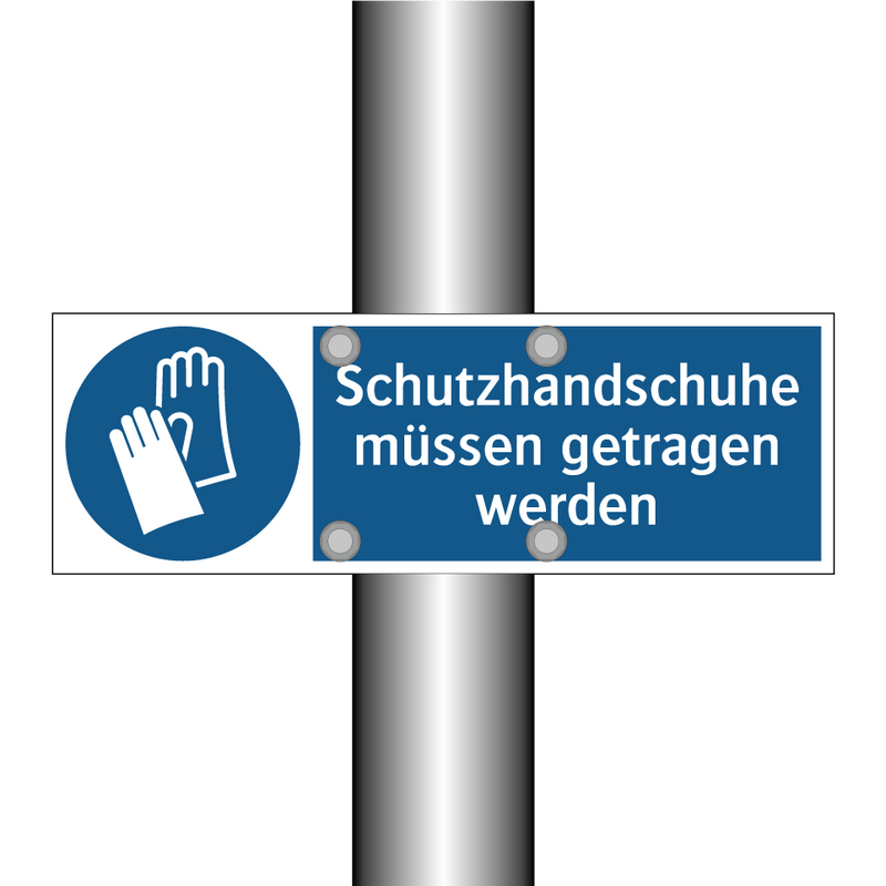 Schutzhandschuhe müssen getragen werden