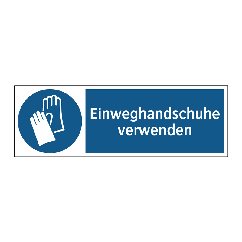 Einweghandschuhe verwenden