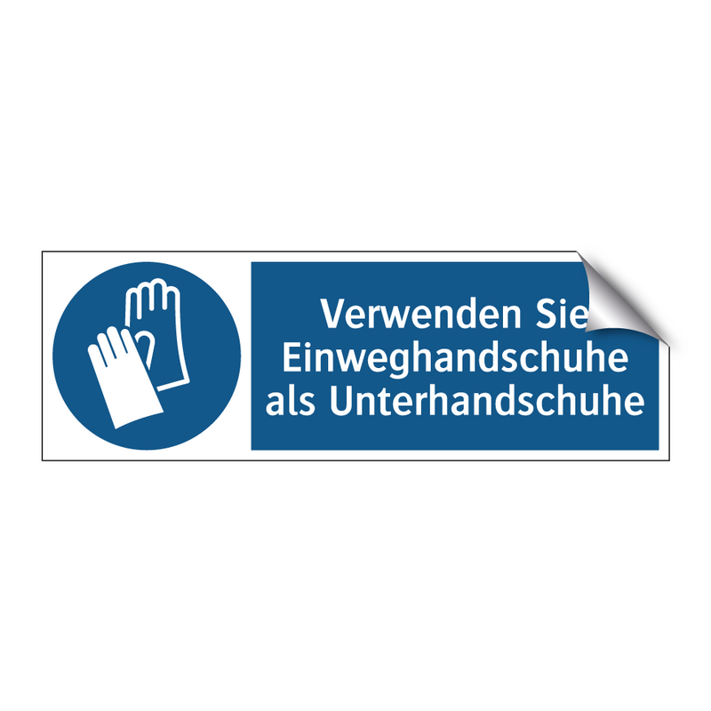Verwenden Sie Einweghandschuhe als Unterhandschuhe