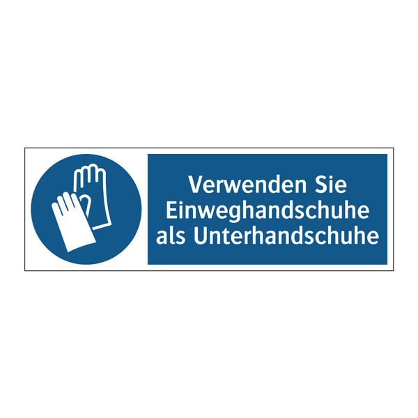 Verwenden Sie Einweghandschuhe als Unterhandschuhe