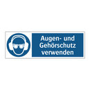Augen- und Gehörschutz verwenden