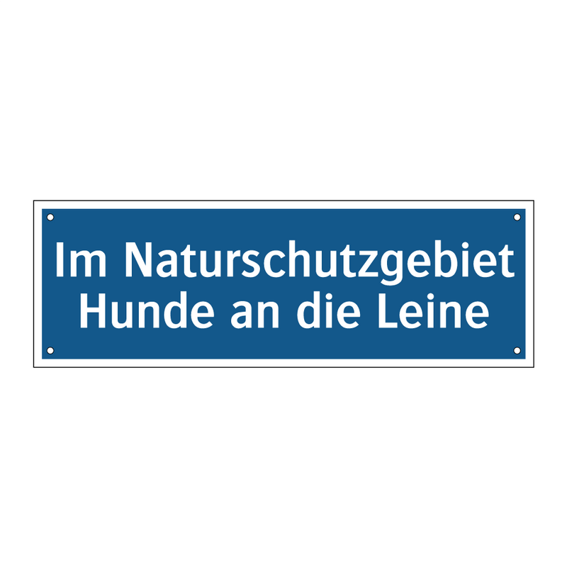 Im Naturschutzgebiet Hunde an die Leine