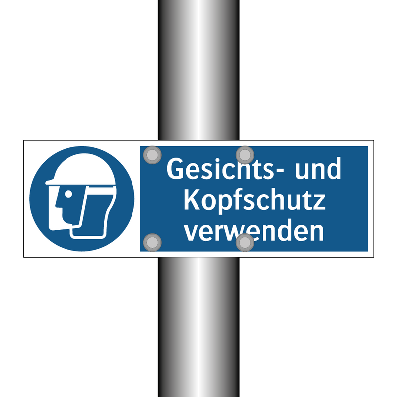 Gesichts- und Kopfschutz verwenden