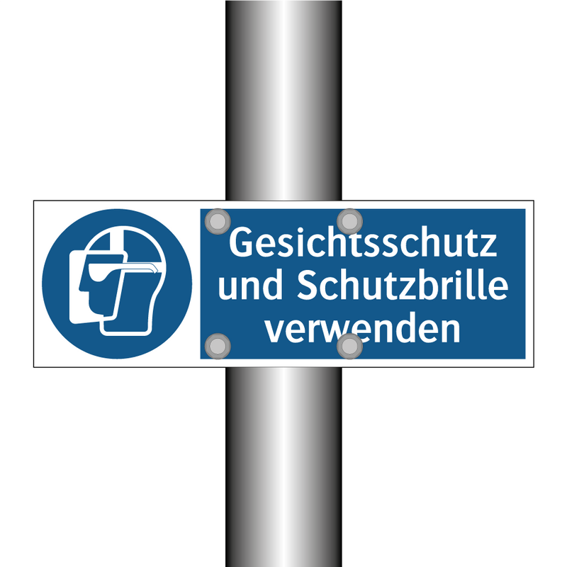 Gesichtsschutz und Schutzbrille verwenden