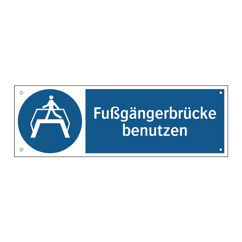 Fußgängerbrücke benutzen