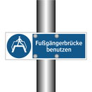 Fußgängerbrücke benutzen