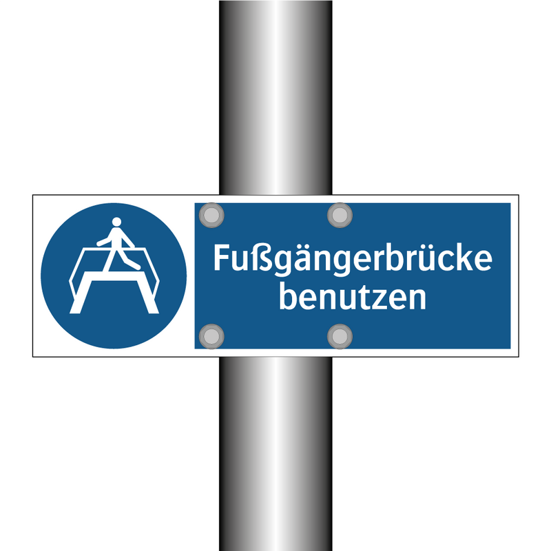 Fußgängerbrücke benutzen