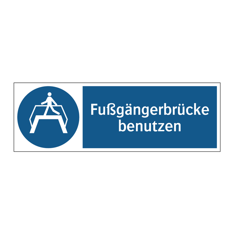 Fußgängerbrücke benutzen