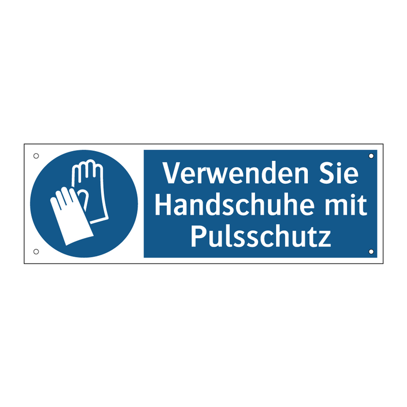 Verwenden Sie Handschuhe mit Pulsschutz