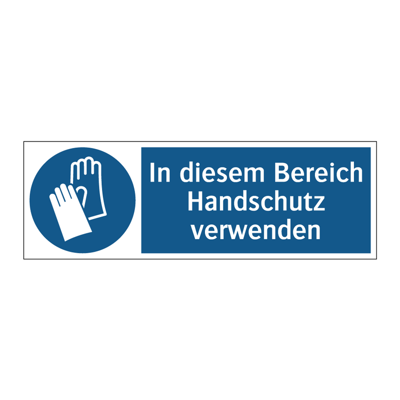 In diesem Bereich Handschutz verwenden