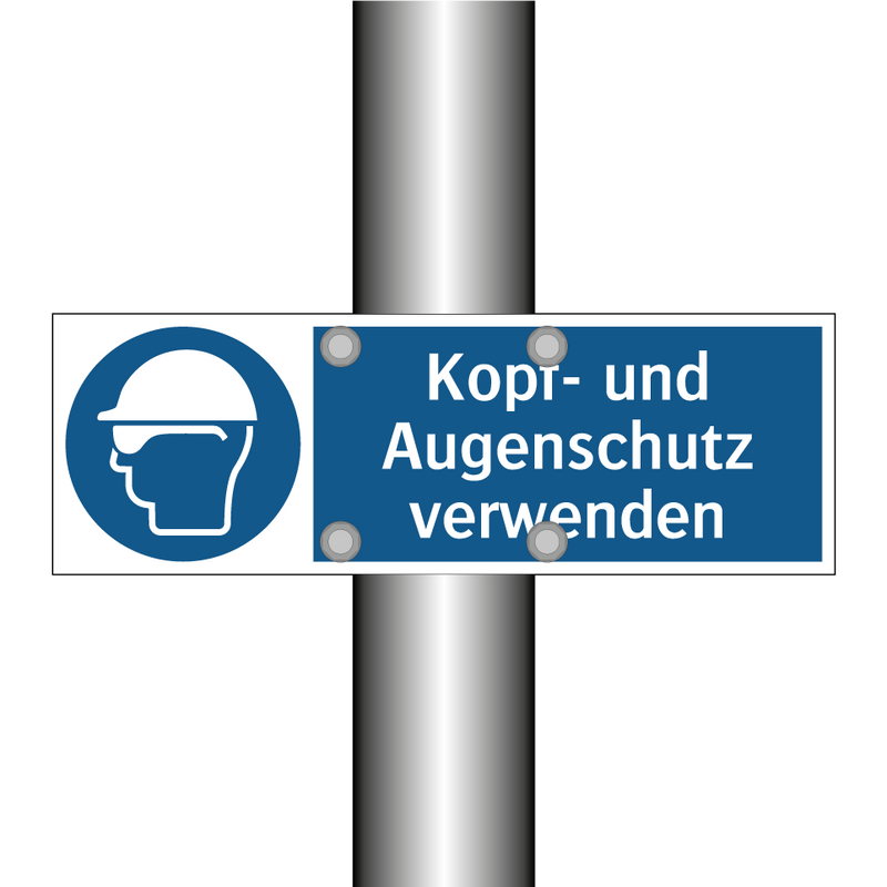 Kopf- und Augenschutz verwenden