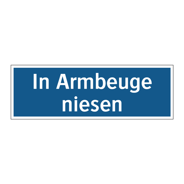 In Armbeuge niesen