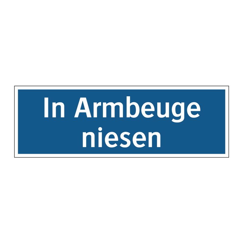 In Armbeuge niesen