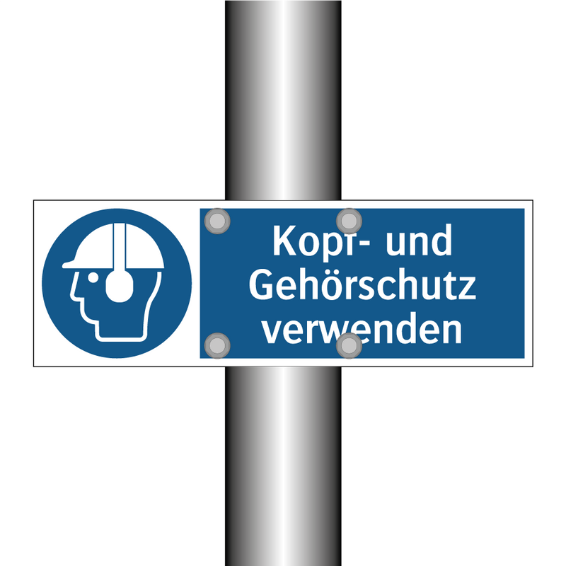 Kopf- und Gehörschutz verwenden