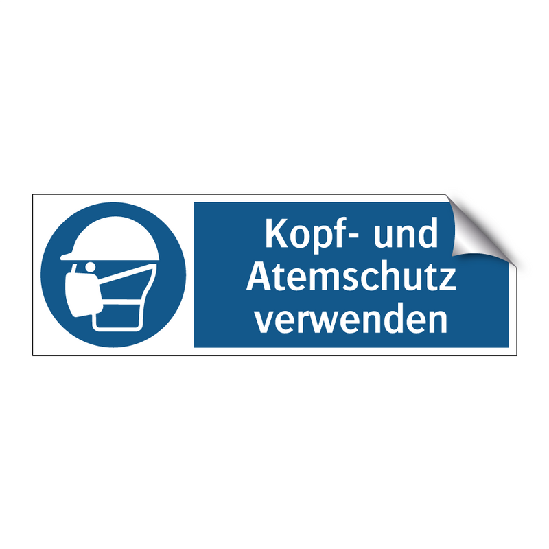 Kopf- und Atemschutz verwenden