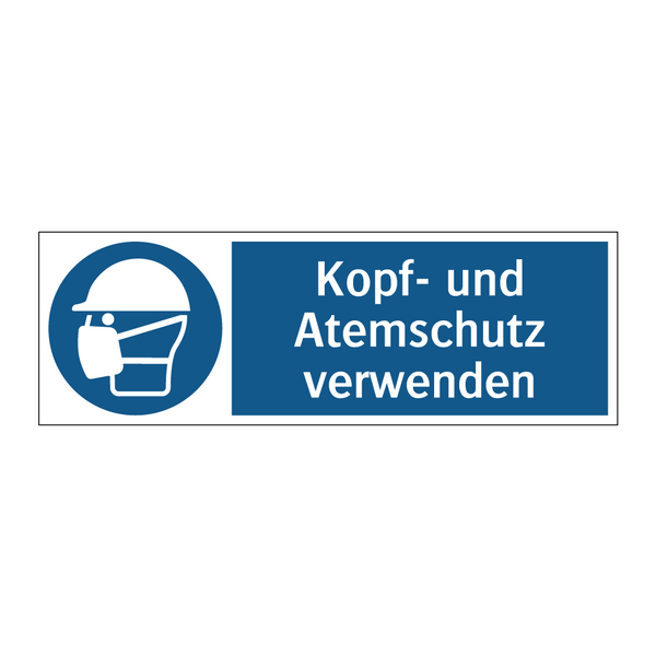 Kopf- und Atemschutz verwenden