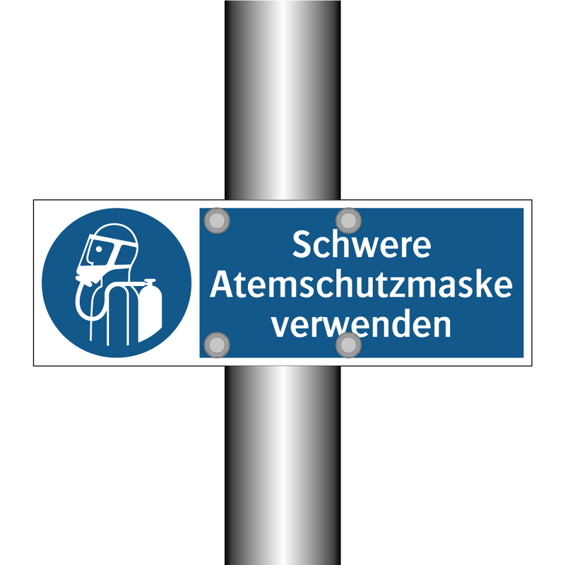 Schwere Atemschutzmaske verwenden
