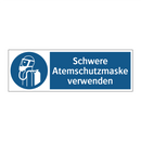 Schwere Atemschutzmaske verwenden